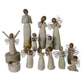 Group of 13 Willow Tree figures, Music box