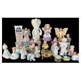 Assorted Ceramic and Resin Decorative Figurines