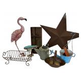 Assortment of Rustic Garden Decor