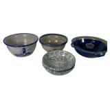 Assortment of American Blue and White Stoneware