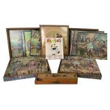 Vintage Children's Blocks, Puzzles, and Silver Pla