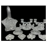 9-Piece Libbey and Heisey Crystal Assortment