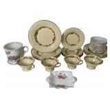 Assortment of Adams, Shelley, and Limoges Ceramics
