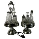 A Pair of Victorian Quadruple Plate Castor Sets