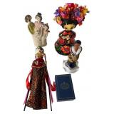 Assortment of Global Folk Art and Figurines