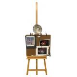 Adjustable Hardwood Tabletop Easel and Lighting