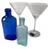 Assortment of Antique and Modern Glassware