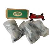 Assortment Vintage Racing Tether Cars & Decanters