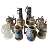 Assortment of Decorative and Commemorative Steins