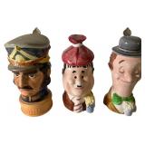 Trio of Vintage Character Beer Steins