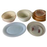 Fire-King Peach Lustre and Milk Glass Ovenware