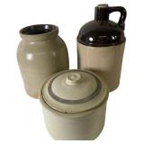 Three Pieces of American Utilitarian Stoneware
