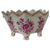 United Wilson JUWC Pink Floral Crackle Cachepot