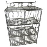 Three-Tier Metal Tea and Coffee Storage Rack