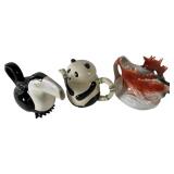 Trio of Animal Themed Ceramic Tableware