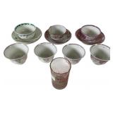 Assortment of Antique Soft Paste and Lustreware
