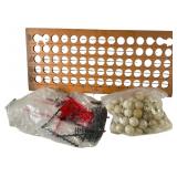 Vintage Tabletop Bingo Master Board with Balls