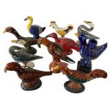 Seagreaves Glazed Ceramic Bird Figurines