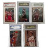 Six Graded Allen Iverson 1996 Rookie Cards