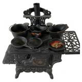 Crescent Cast Iron Miniature Toy Cookstove