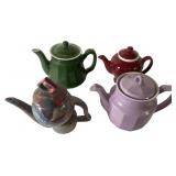 An Assortment of Four American Ceramic Teapots