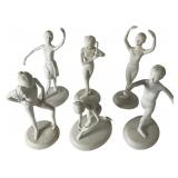 Six The Royal Ballet Bisque Porcelain Figurines