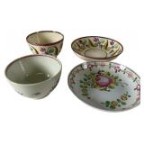 An Assortment of Four Floral Ceramic Tablewares