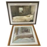 Two Framed Andrew Wyeth Lithographic Prints