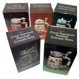 Five Avon Ceramarte Brazilian Ceramic Steins