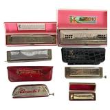 An Assortment of Vintage German Harmonicas