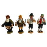 Four Erzgebirge German Wooden Incense Smokers