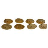Eight Hess's 12 Karat Gold Filled Lapel Pins