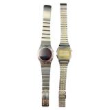 Two Vintage Timex and Alcor Digital Wristwatches