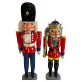 Two Painted Wooden Decorative Nutcrackers