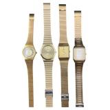 Four Vintage Gold-Tone Watches