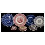 Assortment of English Transferware Dishes