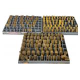 Three Sets of Brass Engraving Font Dies