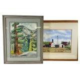 Arch McIlhenny & Rhone Landscape Watercolors-2