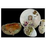 An Assortment of Porcelain and Milk Glass