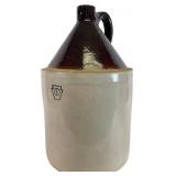 Large Two-Tone Stoneware Five-Gallon Jug