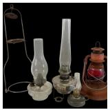 4 Assorted Vintage Dietz & Aladdin Lamps