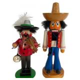 German Wooden Smoker & Nutcracker Figures