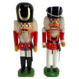 Two German Military Themed Wooden Nutcrackers