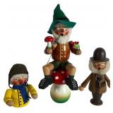 Three German Wooden Incense Smokers