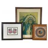 B. Yazzie Navajo Sand Painting and Two Prints
