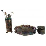 Fenton and Northwood Carnival Glass Trio