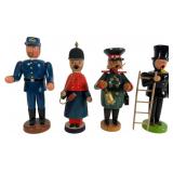 Four East German Wooden Incense Smokers