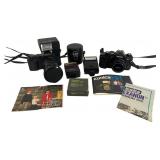 Canon T50 & Konica FS-1 35mm Film Cameras