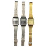 Three Vintage Casio Quartz Wristwatches