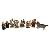 Large Group Goebel Hummel and Tabby Cat Figurines